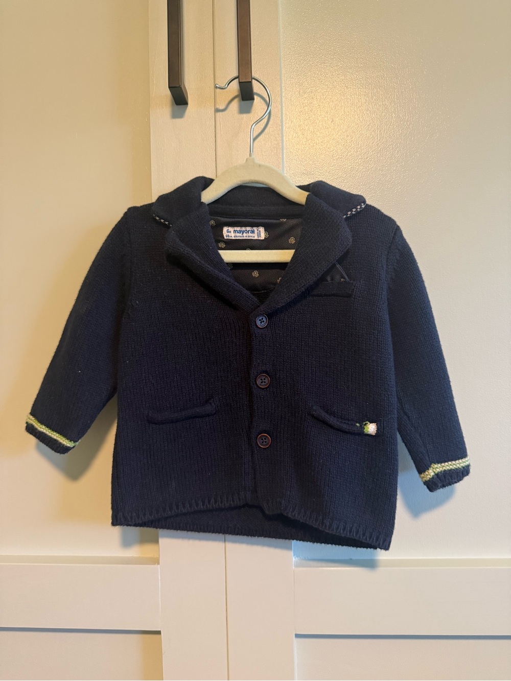 Mayoral Baby Boy Navy Knit Blazer Style Cardigan Sports Coat Jacket 6M/68cm